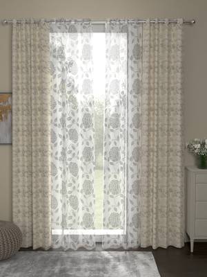 ROSARA HOME Reggio Belle Pack of 4 Door Curtains 1
