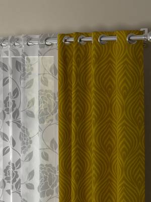 ROSARA HOME Ottoman Belle Pack of 4 Door Curtains 2