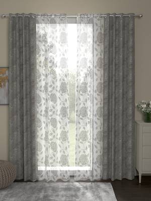ROSARA HOME Regal Belle Pack of 4 Door Curtains 1