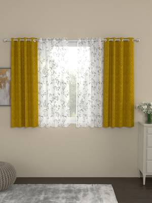 ROSARA HOME Ottoman Emily Pack of 4 Window Curtains 1