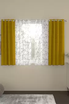 ROSARA HOME Ottoman Emily Pack of 4 Window Curtains