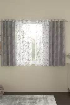 ROSARA HOME Regal Emily Pack of 4 Window Curtains