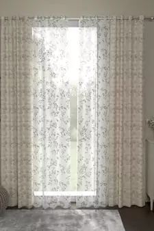 ROSARA HOME Reggio Emily Pack of 4 Door Curtains