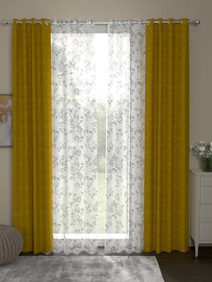 ROSARA HOME Ottoman Emily Pack of 4 Door Curtains 1