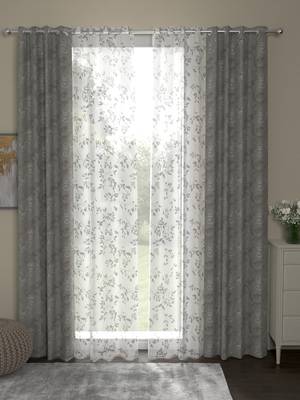 ROSARA HOME Regal Emily Pack of 4 Door Curtains 1