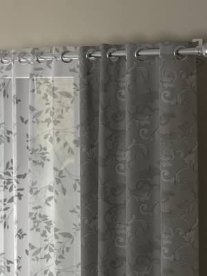 ROSARA HOME Regal Emily Pack of 4 Door Curtains 2
