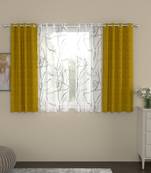 ROSARA HOME Ottoman Wallace Pack of 4 Window Curtains