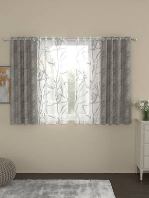 ROSARA HOME Regal Wallace Pack of 4 Window Curtains 1
