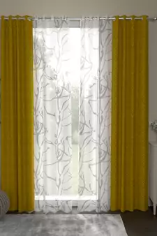 ROSARA HOME Ottoman Wallace Pack of 4 Door Curtains