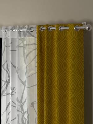 ROSARA HOME Ottoman Wallace Pack of 4 Door Curtains 2