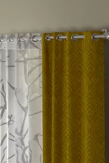 ROSARA HOME Ottoman Wallace Pack of 4 Door Curtains