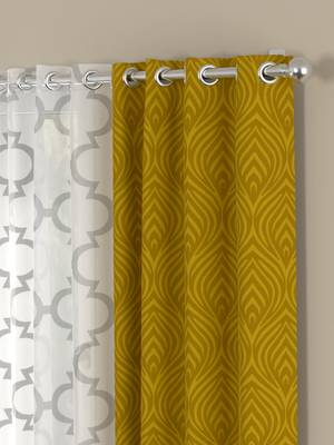 ROSARA HOME Ottoman Bruno Pack of 4 Window Curtains 2