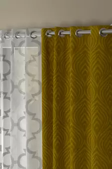 ROSARA HOME Ottoman Bruno Pack of 4 Door Curtains