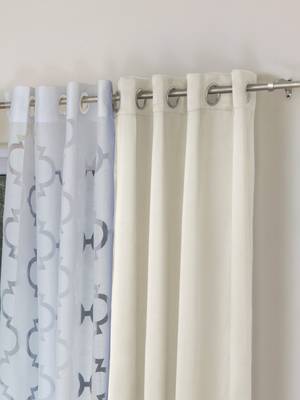 ROSARA HOME Erba Bruno Pack of 4 Window Curtains 2