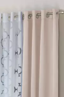 ROSARA HOME Erba Bruno Pack of 4 Window Curtains