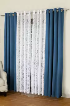 ROSARA HOME Erba Emily Pack of 4 Door Curtains