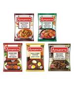 Annapoorna Mutton Masala, Chicken Masala, Fish Fry Masala, Egg Masala and Mutton Chukka Masala (Combo of 5)