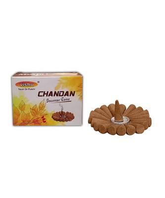 Vishu Chandan Incense Dhoop Cone (Pack of 12) 1