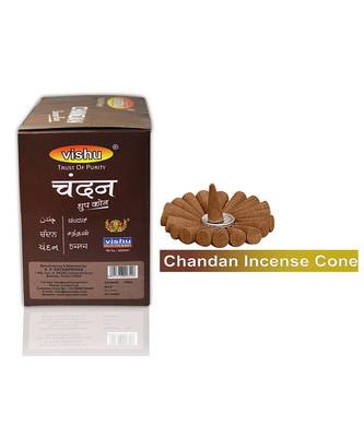Vishu Chandan Incense Dhoop Cone (Pack of 12) 3