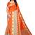 Orange Printed art silk Indian Style Saree With Blouse Piece