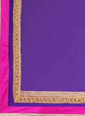 Blue Embroidered Net Semi Stitched Lehenga 4