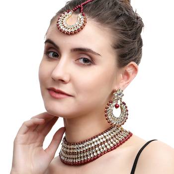 Maroon Pearl Jewellery 1