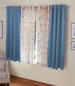 ROSARA HOME Erba Grace Voile Pack of 4 Window Curtains