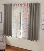 ROSARA HOME Erba Grace Voile Pack of 4 Window Curtains
