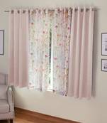 ROSARA HOME Erba Grace Voile Pack of 4 Window Curtains