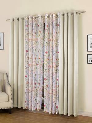 ROSARA HOME Erba Grace Voile Pack of 4 Door Curtains 1