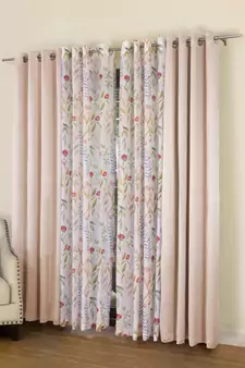 ROSARA HOME Erba Grace Voile Pack of 4 Door Curtains