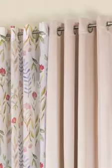 ROSARA HOME Erba Grace Voile Pack of 4 Door Curtains