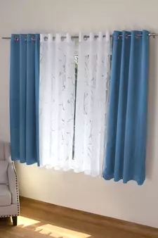 ROSARA HOME Erba Wallace Pack of 4 Window Curtains