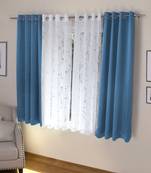 ROSARA HOME Erba Wallace Pack of 4 Window Curtains