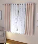 ROSARA HOME Erba Wallace Pack of 4 Window Curtains