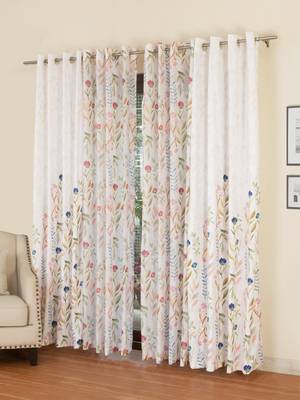 ROSARA HOME Grace Voile  Pack of 4 Door Curtains 1
