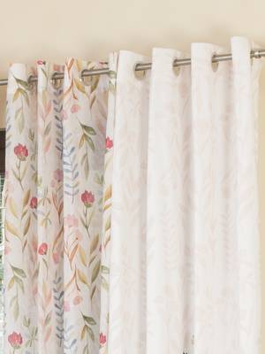 ROSARA HOME Grace Voile  Pack of 4 Door Curtains 2