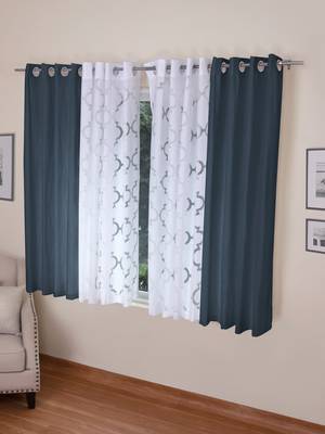 ROSARA HOME Mateo Bruno Pack of 4 Window Curtains 1