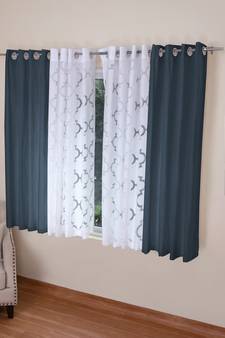 ROSARA HOME Mateo Bruno Pack of 4 Window Curtains