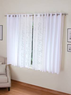 ROSARA HOME Mateo Emily Pack of 4 Window Curtains 1