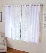 ROSARA HOME Mateo Emily Pack of 4 Window Curtains