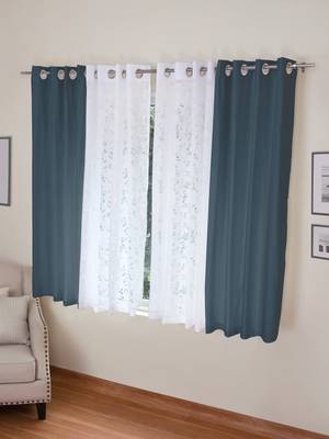 ROSARA HOME Mateo Emily Pack of 4 Window Curtains 1