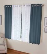 ROSARA HOME Mateo Emily Pack of 4 Window Curtains