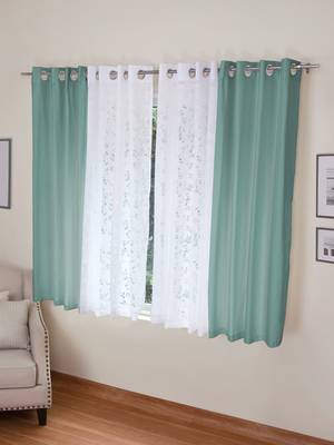 ROSARA HOME Mateo Emily Pack of 4 Window Curtains 1