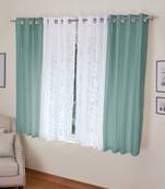 ROSARA HOME Mateo Emily Pack of 4 Window Curtains