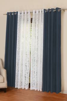 ROSARA HOME Mateo Emily Pack of 4 Door Curtains