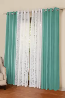 ROSARA HOME Mateo Emily Pack of 4 Door Curtains