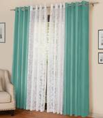 ROSARA HOME Mateo Emily Pack of 4 Door Curtains