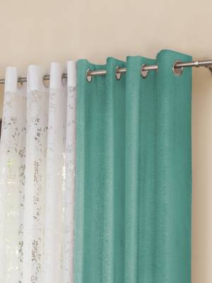 ROSARA HOME Mateo Emily Pack of 4 Door Curtains 2