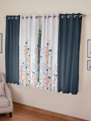 ROSARA HOME Mateo Grace Panel Pack of 4 Window Curtains 1